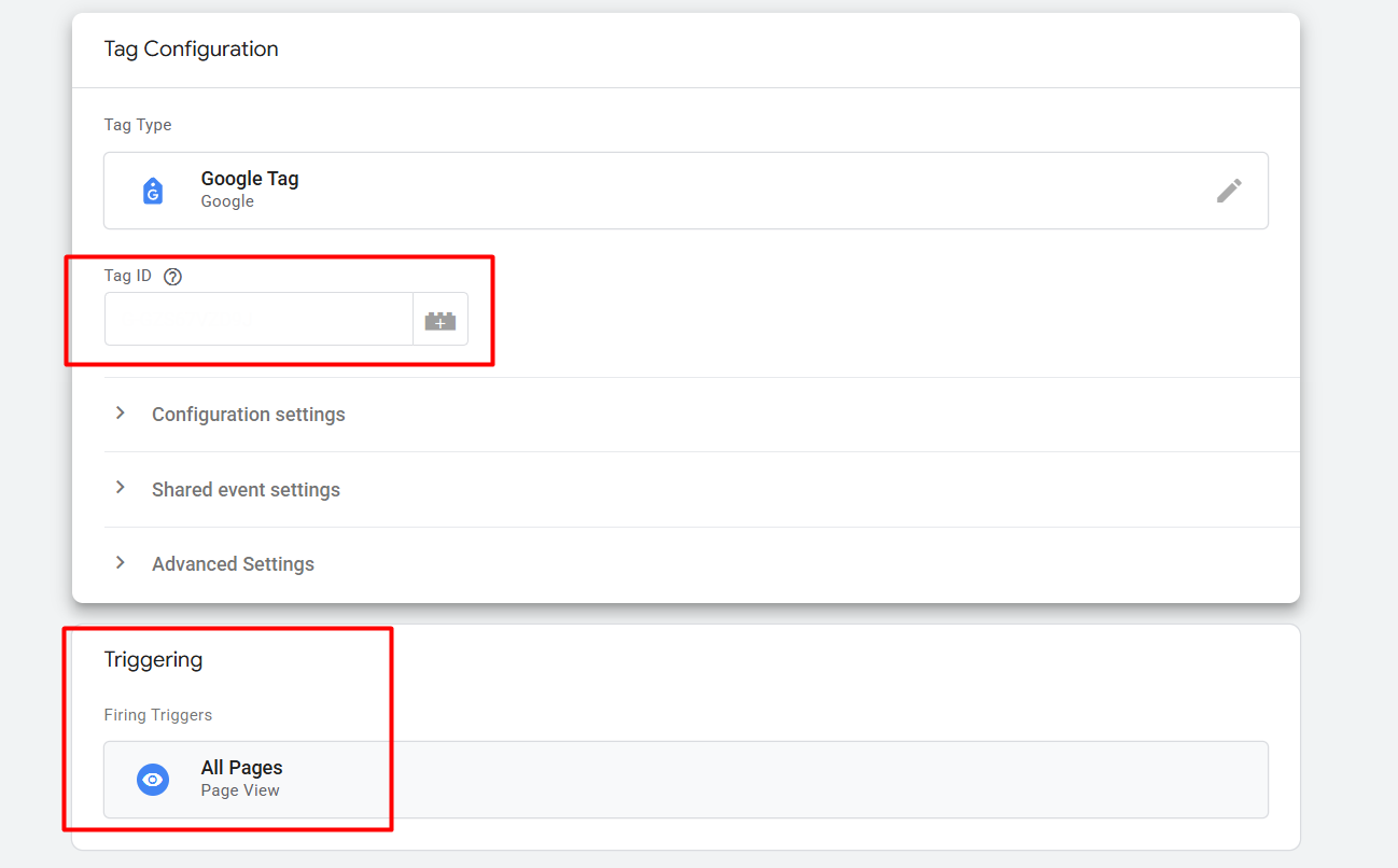 GA4 tag configure